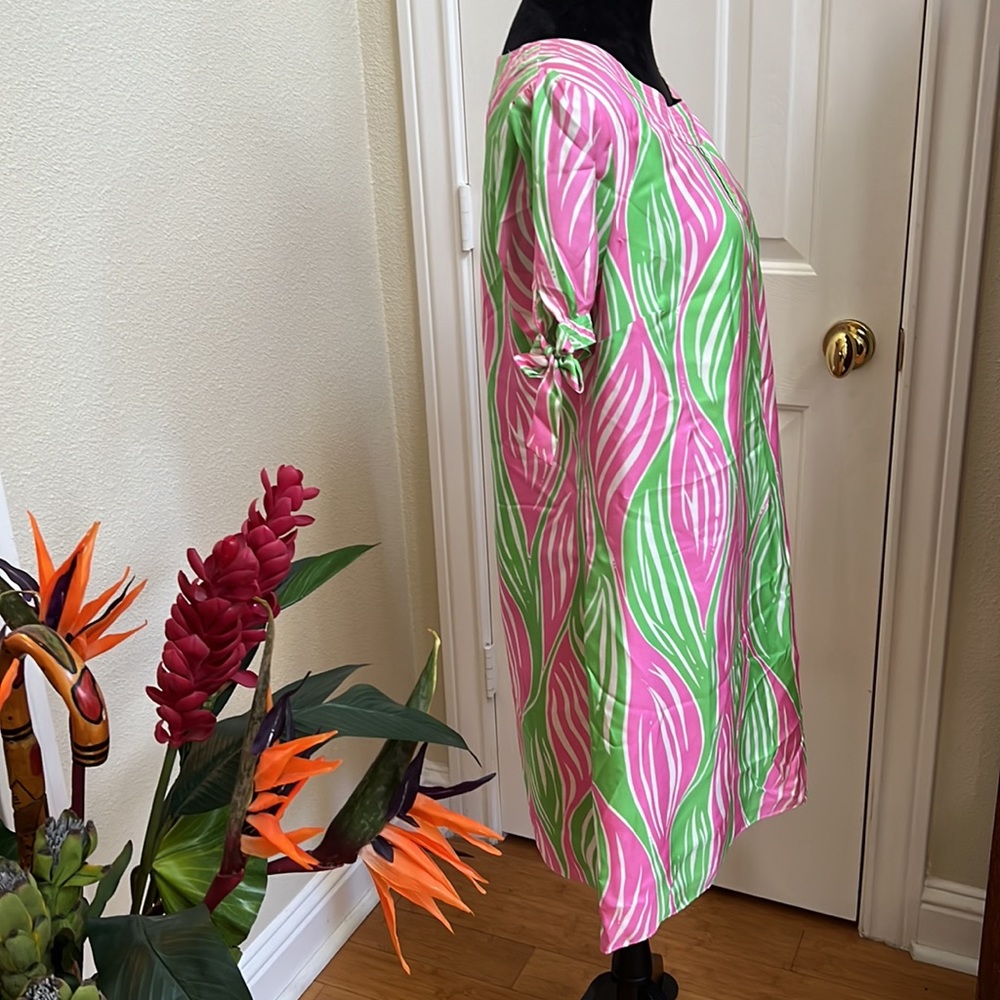 SOLD.  Lilly Pulitzer Dasha Dress silk tailwind size 12 - Picture 3 of 13